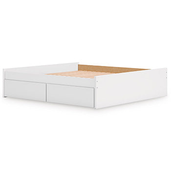 King Platform Bed Panels Onita White
