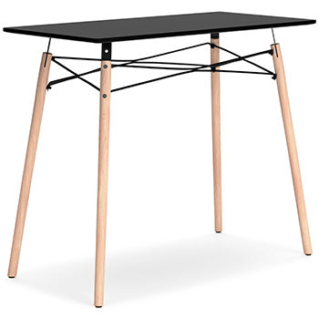Home Office Desk Jaspeni Black/Natural