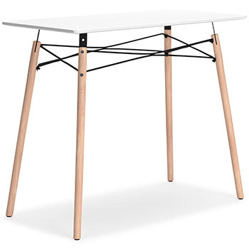 Home Office Desk Jaspeni White/Natural