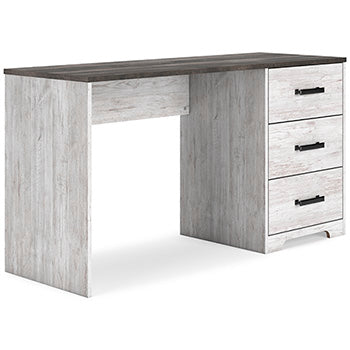Home Office Desk Shawburn White/Dark Charcoal Gray
