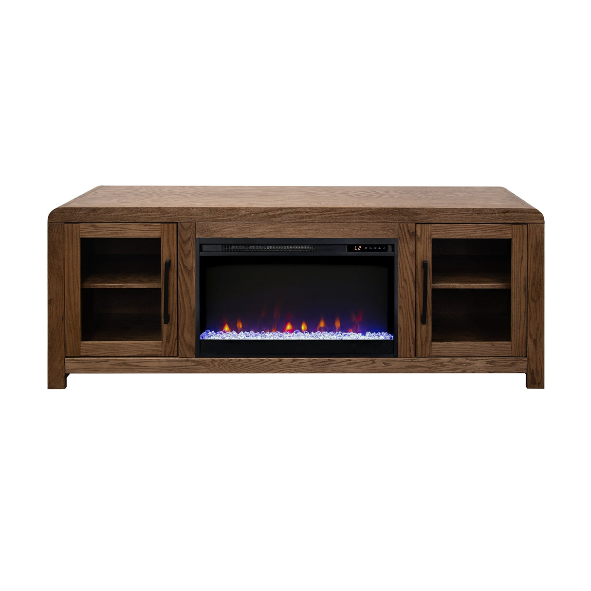 Haven 65" Fireplace TV Console with Glass Doors