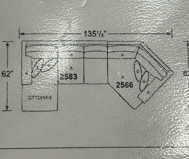 2576 2PCSectional Spritz Cocoa