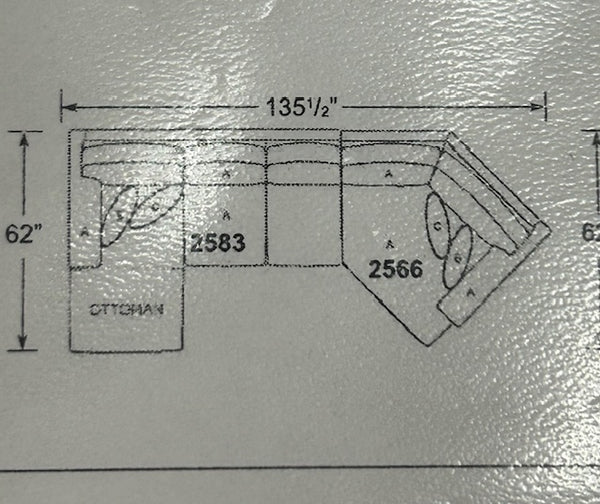 2576 2PCSectional Spritz Cocoa