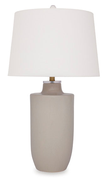 Ceramic Table Lamp (1/CN) Cylener Off White
