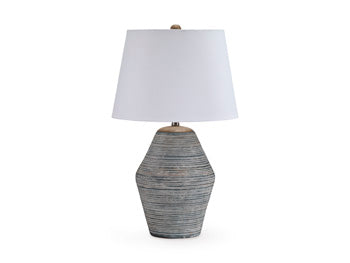 Terracotta Table Lamp (1/CN) Lawrock Antique Blue