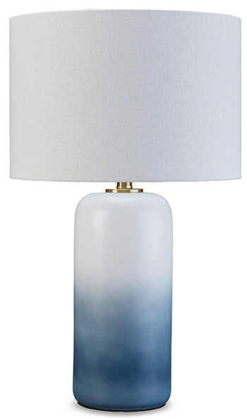 Ceramic Table Lamp (1/CN) Lemrich White/Teal
