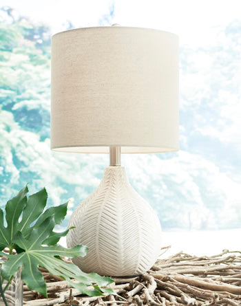 Ceramic Table Lamp (1/CN) Rainermen Off White