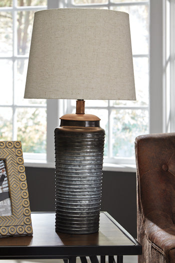 Metal Table Lamp (2/CN) Norbert Gray
