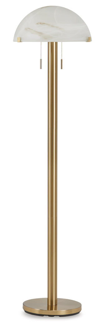 Metal Floor Lamp (1/CN) Tobbinsen Brass Finish
