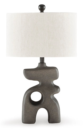 Paper Table Lamp (1/CN) Danacy Distressed Black