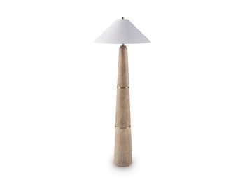 Poly Floor Lamp (1/CN) Gasparleigh Brown/Gold Finish