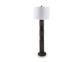 Poly Floor Lamp (1/CN) Fainwell Distressed Black