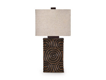 Paper Table Lamp (1/CN) Heathbury Antique Brown
