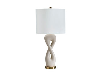 Poly Table Lamp (1/CN) Judrich White/Gold Finish