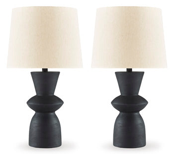 Paper Table Lamp (2/CN) Scarbot Distressed Black