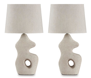 Paper Table Lamp (2/CN) Chadrich Antique Beige