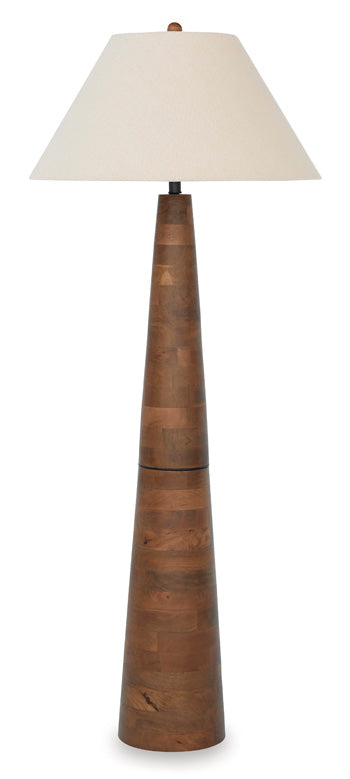Wood Floor Lamp (1/CN) Danset Brown