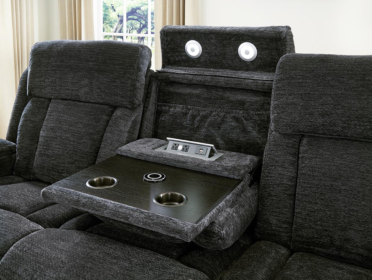 Dalton Reclining Sofa w/power Drop down table