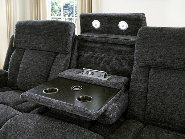 Dalton Reclining Sofa w/power Drop down table