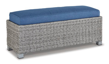 Bench with Cushion Naples Beach Light Gray
