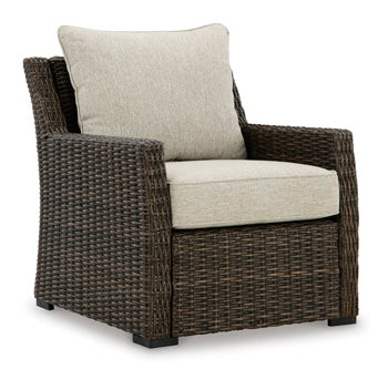 Lounge Chair w/Cushion (1/CN) Brook Ranch Brown