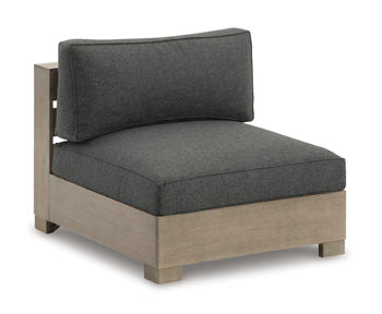 Armless Chair w/Cushion (1/CN) Citrine Park Brown/Charcoal