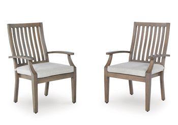 Arm Chair With Cushion (2/CN) Rainier Ranch Brown/Beige