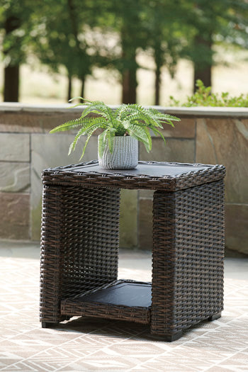 Square End Table Grasson Lane Brown