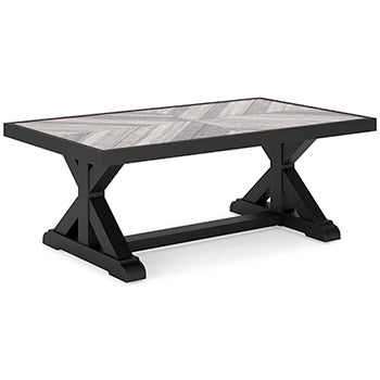Rectangular Cocktail Table Beachcroft Black/Light Gray