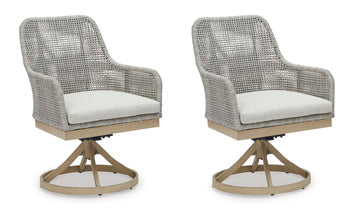 Swivel Chair w/Cushion (2/CN) Seton Creek Gray