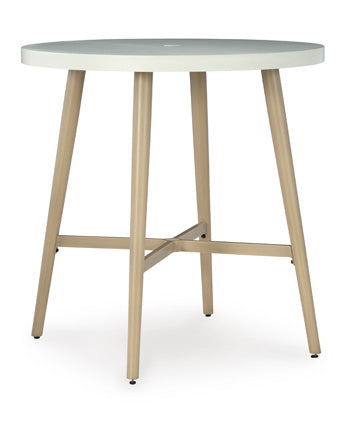 Round Bar Table w/UMB OPT Seton Creek Beige