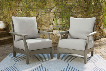 Lounge Chair w/Cushion (2/CN) Visola Gray