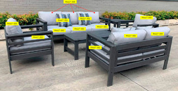 Seat Cushion Amora Gray