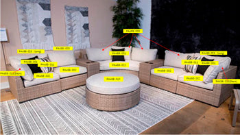 Ottoman Cushion Calworth Beige