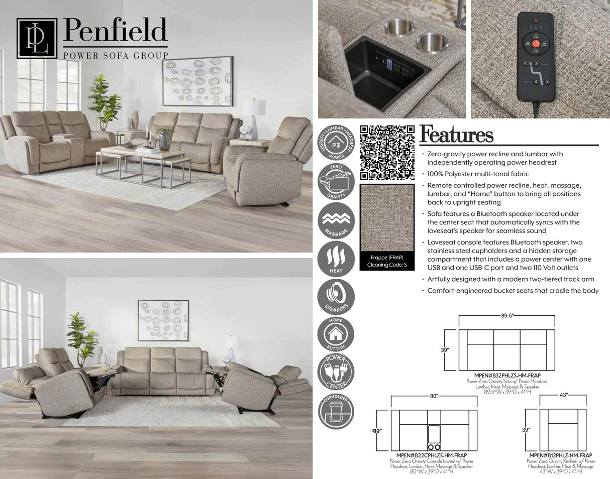 Penfield Reclining Loveseat w/Console