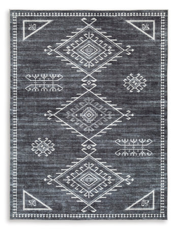 Washable Medium Rug Arloman Black/Cream/Gray