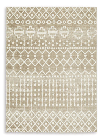 Washable Medium Rug Bunchly Tan/Brown/Cream