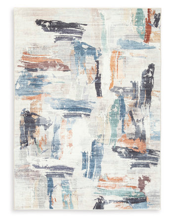 Washable Medium Rug Hessland Multi
