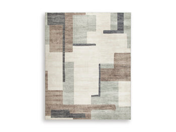 Washable Large Rug Larkport Cream/Brown/Gray