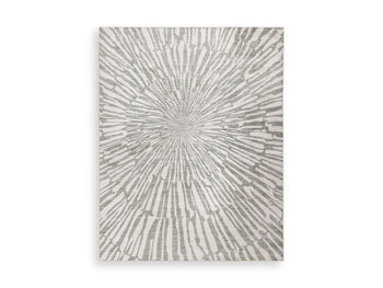 Washable Large Rug Verland Gray/White