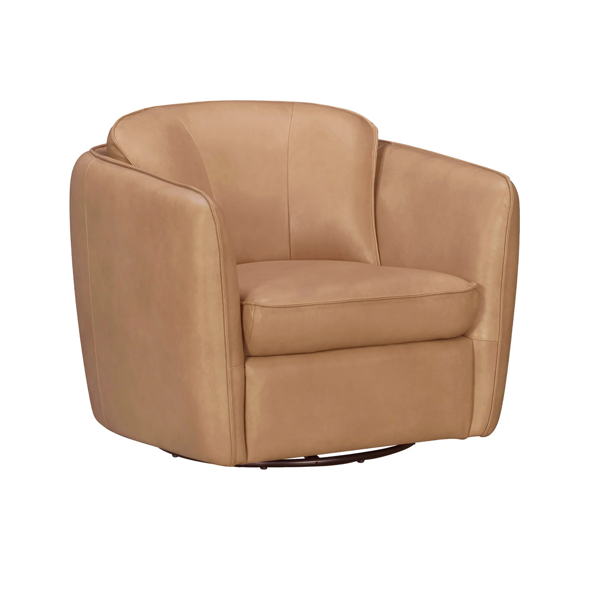 Norwood Leather Swivel Glider