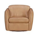 Norwood Leather Swivel Glider