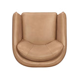 Norwood Leather Swivel Glider