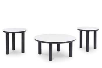 Occasional Table Set (3/CN) Xandrum Black/White