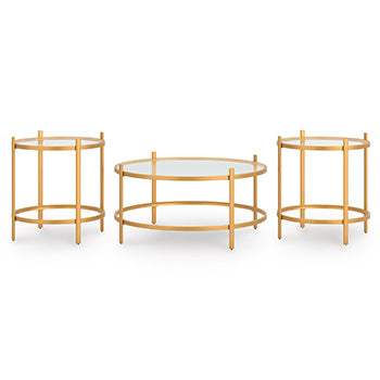 Occasional Table Set (3/CN) Pearlox Gold