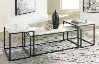 Occasional Table Set (3/CN) Donnesta Gray/Black