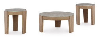 Occasional Table Set (3/CN) Guystone Light Brown