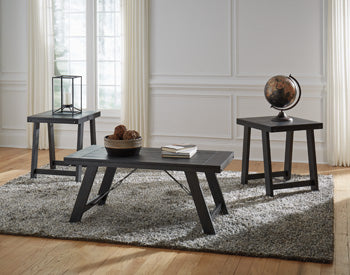 Occasional Table Set (3/CN) Noorbrook Black/Pewter