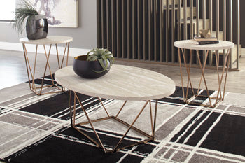 Occasional Table Set (3/CN) Tarica Two-tone