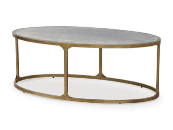 Oval Cocktail Table Korajane Antique Gold